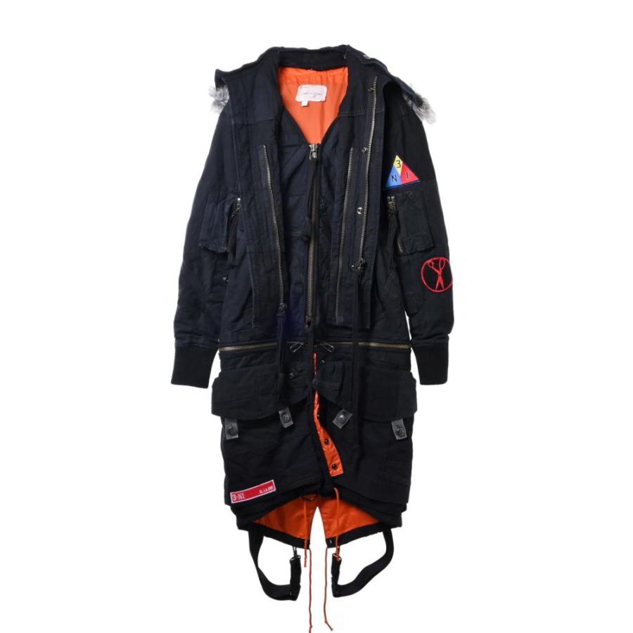 GREG LAUREN  tent scrapwork3n1 モッズコート 美品 GREG LAUREN tent scrapwork3n1 ファー付き モッズコート 1