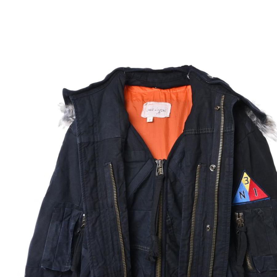 美品 GREG LAUREN tent scrapwork3n1 ファー付き モッズコート 1