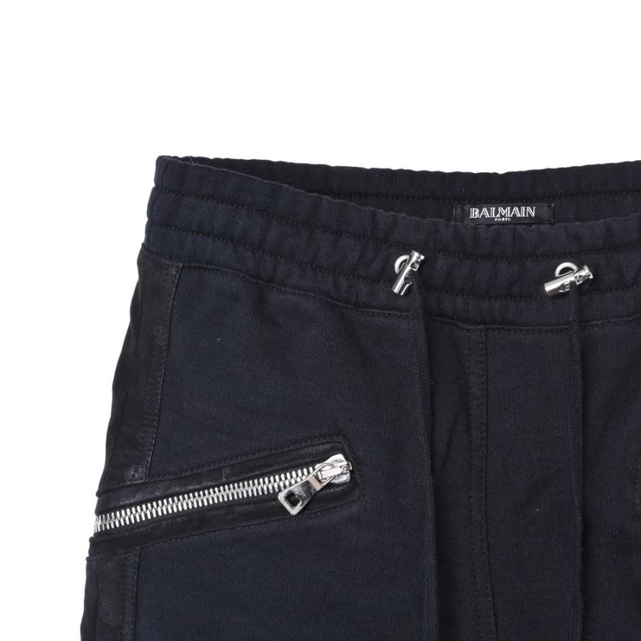 BALMAIN ジップ バイカー スウェットパンツ XS ブラック