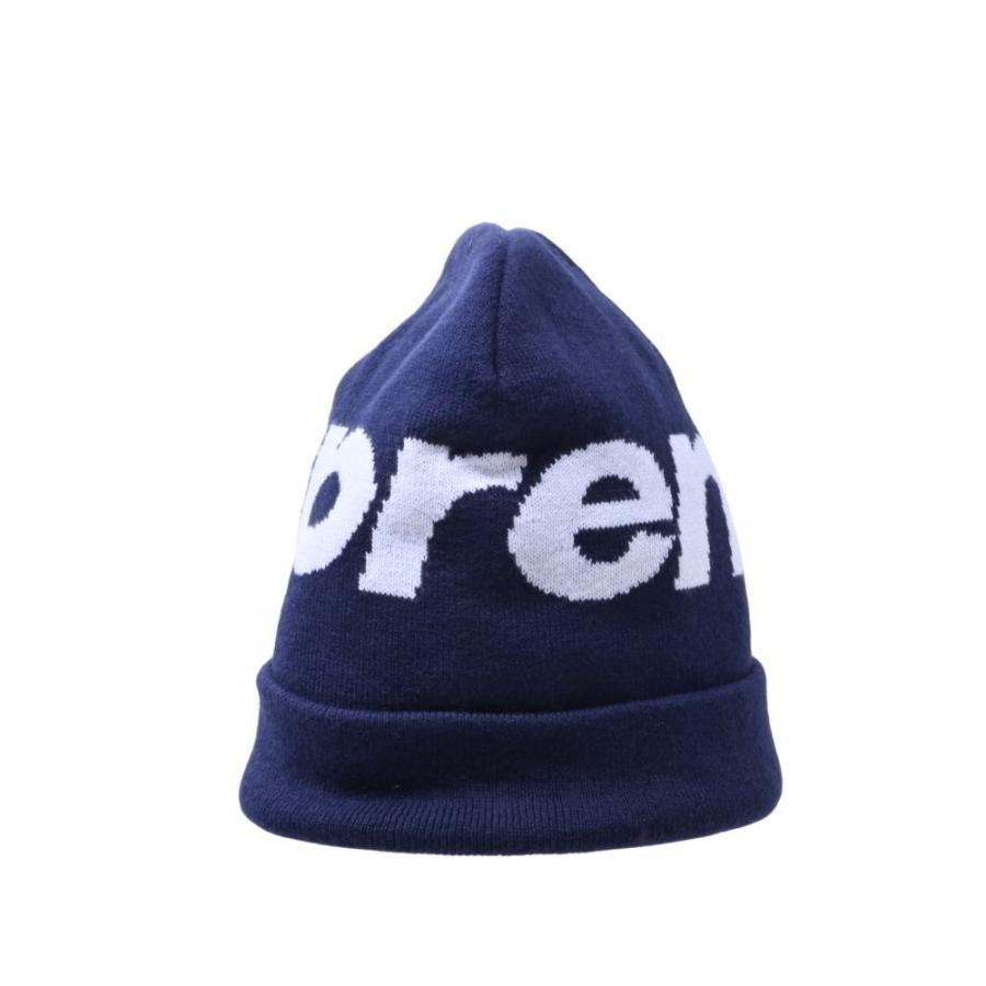 Supreme（シュプリーム） 美品 カシミヤ混 ロゴ ニット帽 FREE