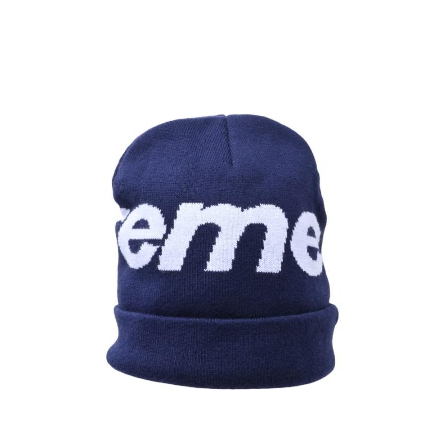Supreme（シュプリーム） 美品 カシミヤ混 ロゴ ニット帽 FREE