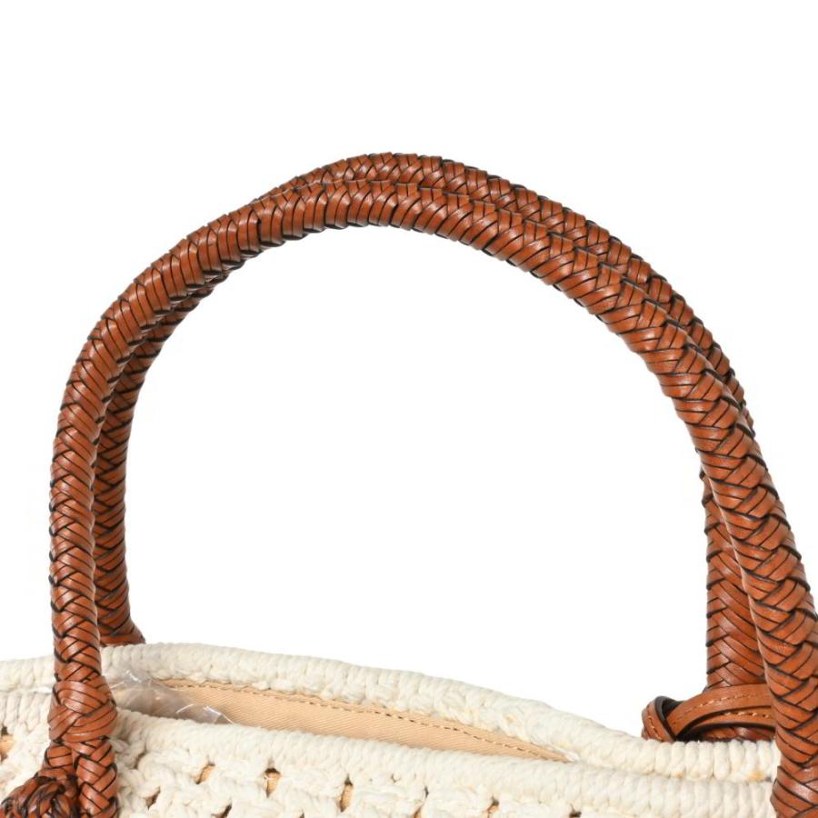 POLO RALPH LAUREN レザーハンドル コットン ニット バッグ FREE