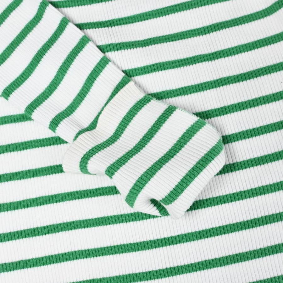 AURALEE 美品 for Ron Herman ボーダー リブ カットソー 0 ホワイト  