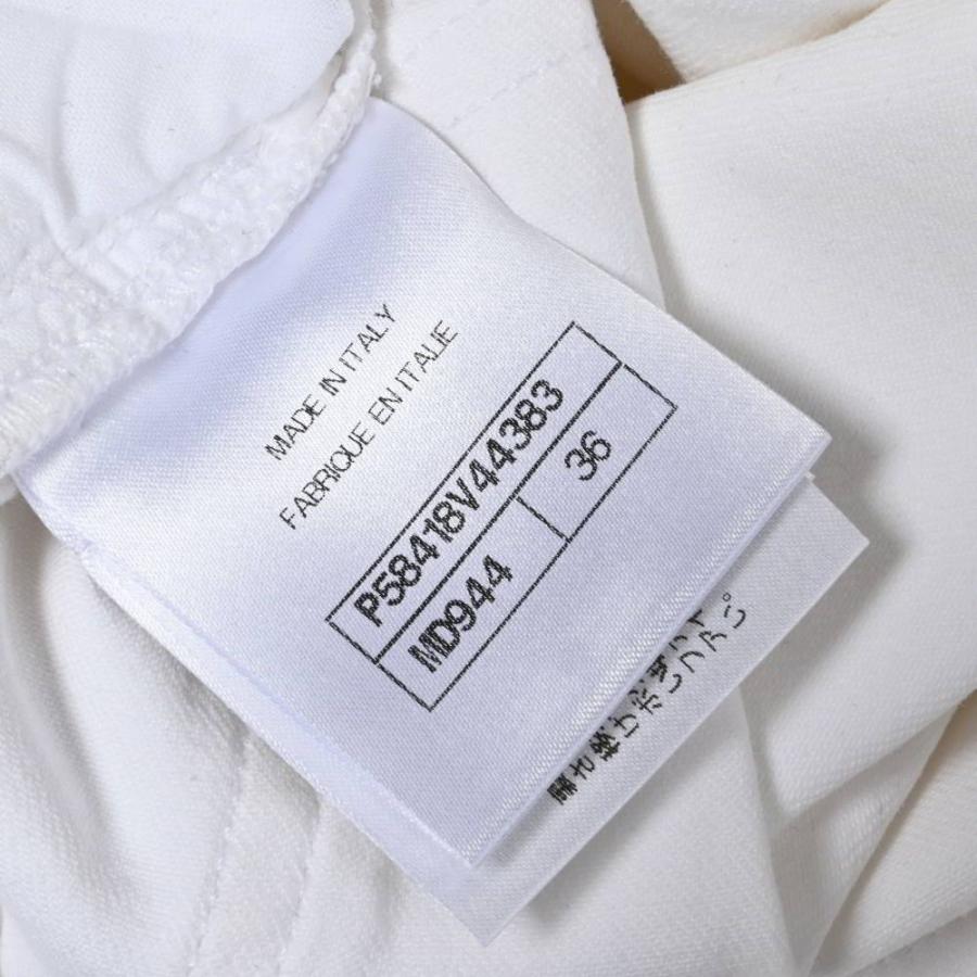 CHANEL P58418V44383 裾ジップ マトラッセ デニム パンツ 36 ホワイト シャネル KL4BAPSC95_9