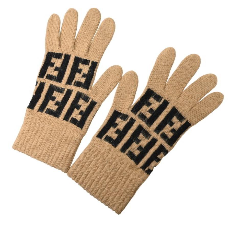 FENDI フェンディ 手袋 ズッカ柄 FENDI（フェンディ） ヴィンテージ ズッカ柄 ウール 手袋 グローブ 42