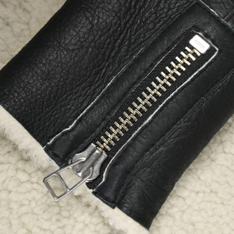 LANVIN en Bleu 美品 ムートン ライダース ジャケット 38 ブラック 