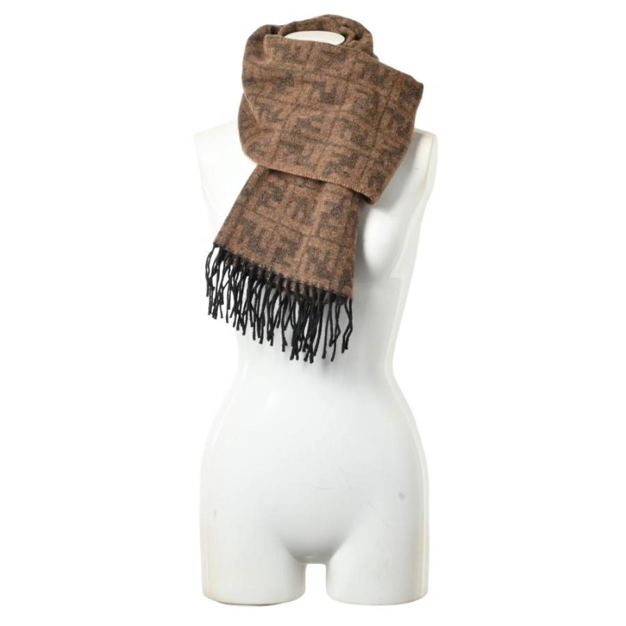 FENDI フェンディ マフラー ウール FENDI（フェンディ） 美品 イタリア製 ヴィンテージ ズッカ柄 ウール