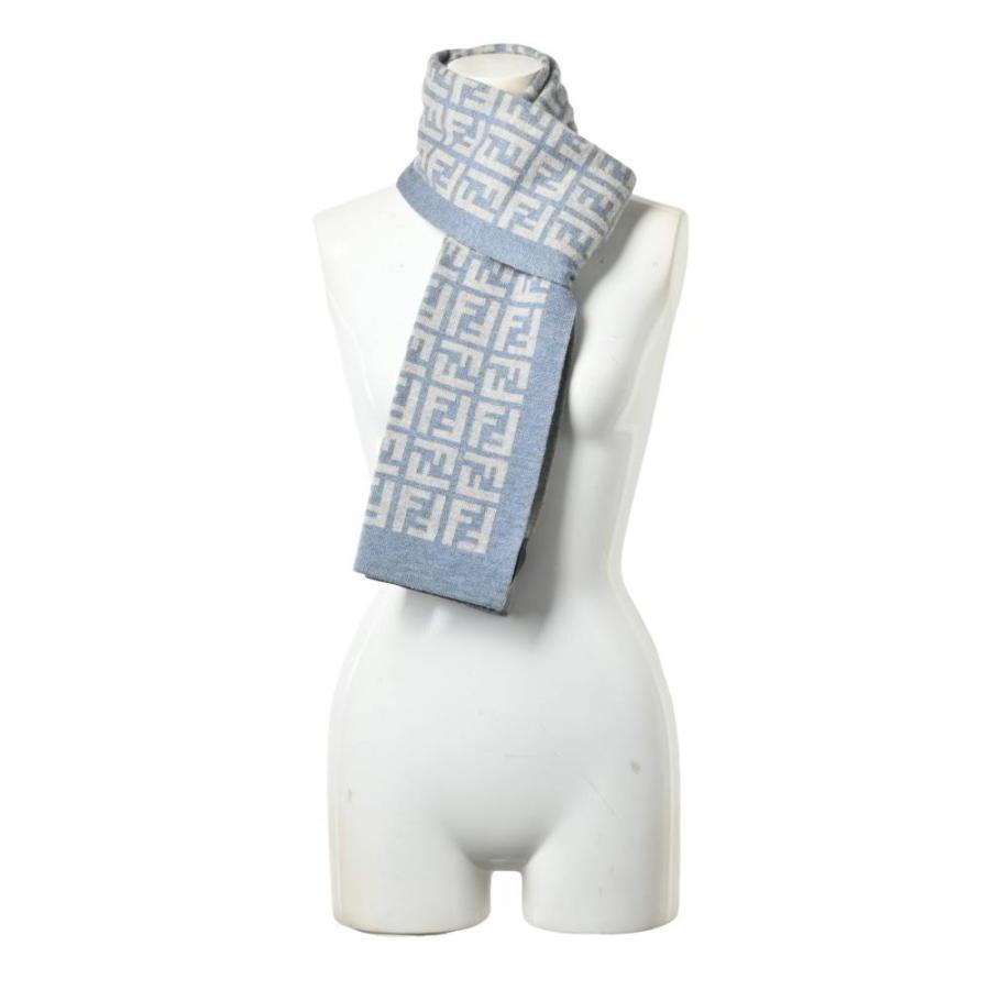 FENDI（フェンディ） イタリア製 ズッカ柄 ウール マフラー FREE