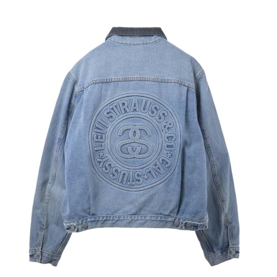 Levi's Stussy Type エンボス トラッカー ジャケット Levi's（リーバイス） 美品 × Stussy Type エンボス トラッカー