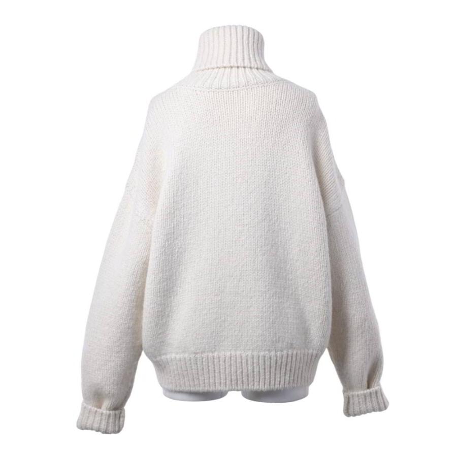 CELINE セリーヌ 2A89S234P トリオンフ アルパカ混 ハイネック タートルネック セーター ニット ライトブルー系 S【中古】 CELINE - CELINE セリーヌ 2A89S234P トリオンフ アルパカ混