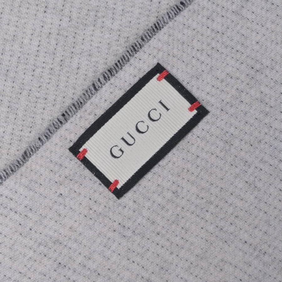美品 GUCCI L'AVEUGLE PAR AMOUR スネーク ローズ デザイン ウール マフラー 35×180 ブラック グッチ KL4SKALQ14_8