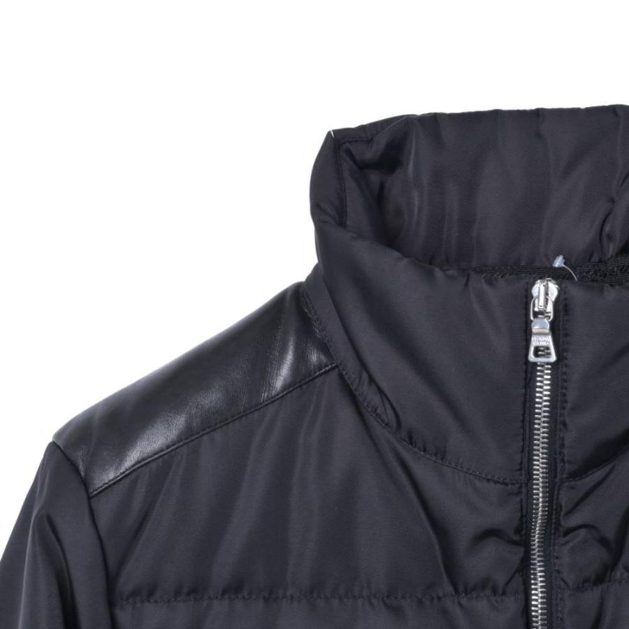 PRADA（プラダ） PRADA SGH163 レザー切替 ジップ ダウン ジャケット