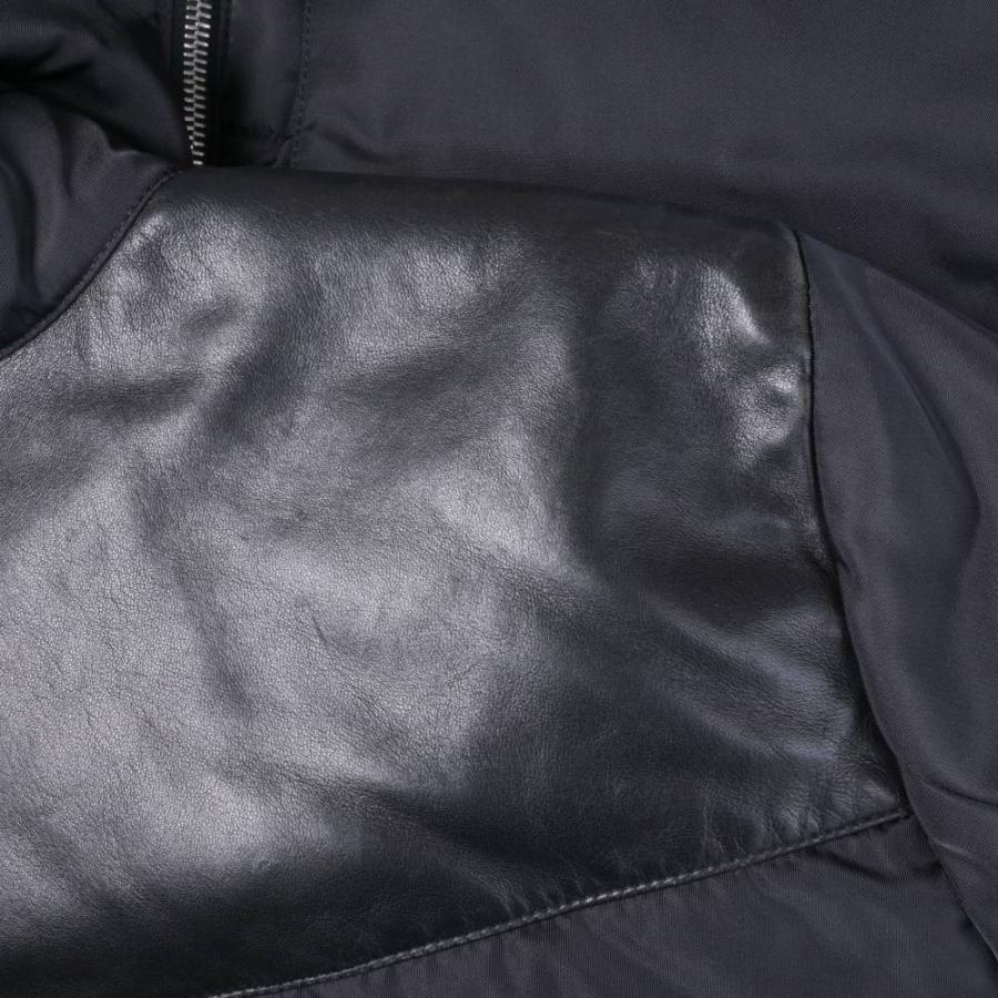 PRADA（プラダ） PRADA SGH163 レザー切替 ジップ ダウン ジャケット