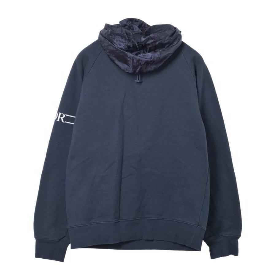 Dior HOMME オブリーク柄切替 フード ハーフジップ パーカー XXS