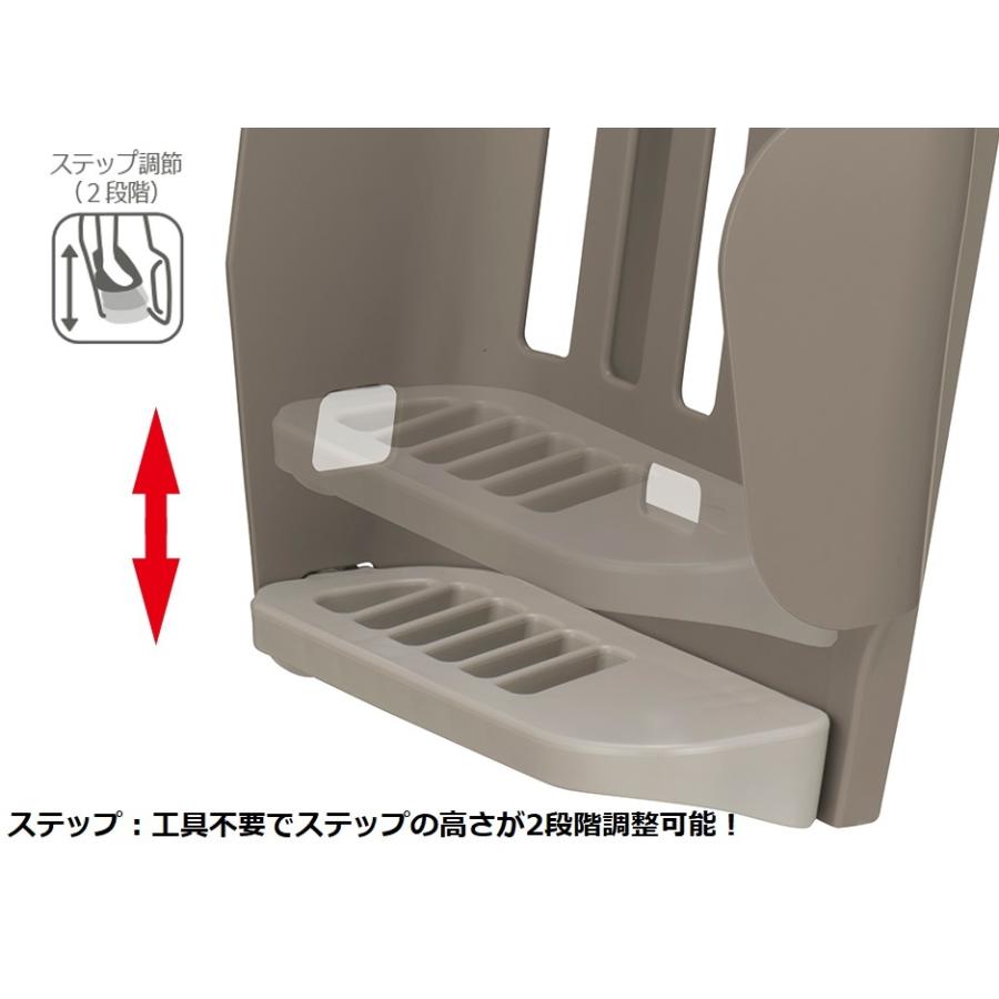 OGK オージーケー 自転車用 リアチャイルドシート POPOLA ポポラ RBC-019 後同乗器 後バスケット SG基準 樹脂 サビない 丈夫 安全 簡単 幼児｜cycleland720｜05