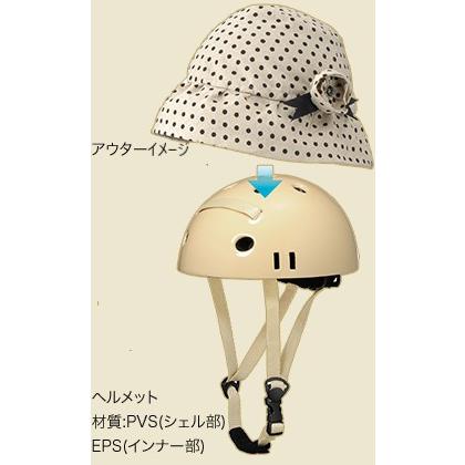 自転車 ヘルメット CAPOR カポル カジュアルヘルメット POCO サファリ/ネイビー 自転車用 帽子 型 大人用 安全 丈夫_2