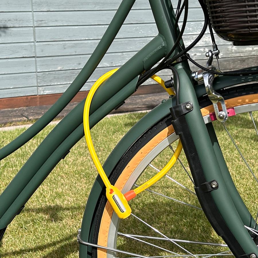 あひるロック 鍵式ワイヤー錠 60cm×10Φタイプ 自転車 防犯 盗難防止 GO