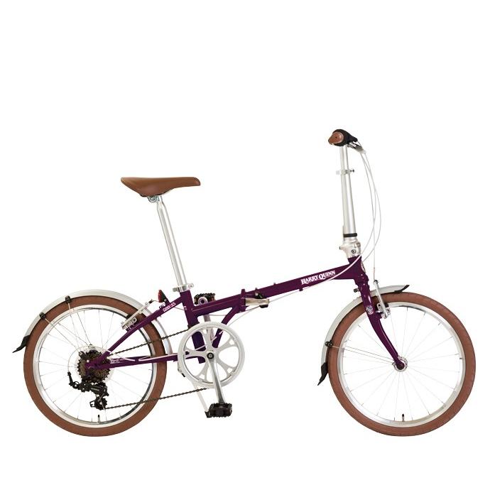 ポイント5倍 折り畳み自転車 Harry Quinn Grapes Cr Mo Fdb7 ハリークイン クロモリ パープル Noliparquet