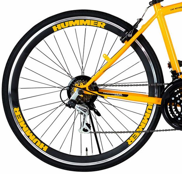 ハマー クロスバイク イエロー ディープリム 防犯登録込み 点検整備済
