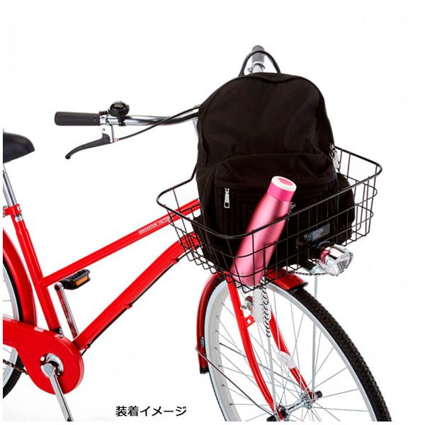 赤 シティサイクル 前面バスケット付き あさひ（asahi） 「あさひ」イノベーションファクトリー ワイヤー