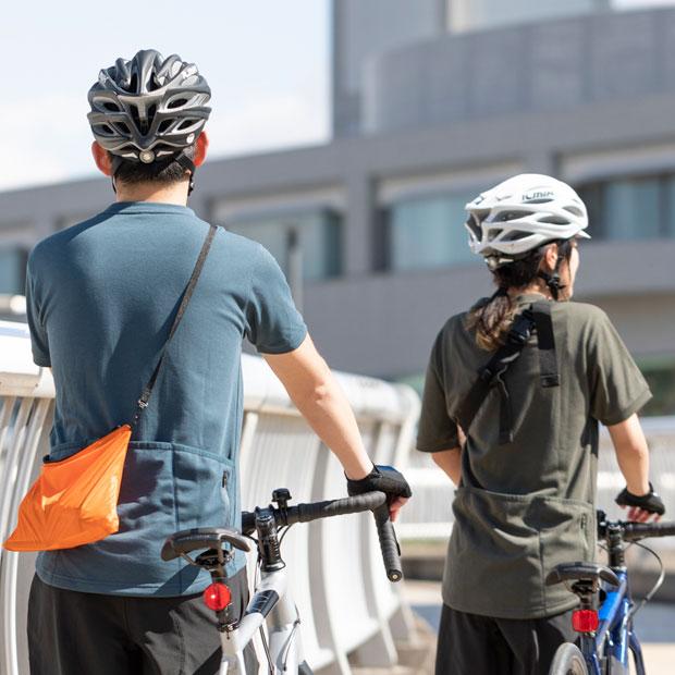 あさひ（自転車） 「イルミック」バックポケット付Tシャツ -M 3バック  