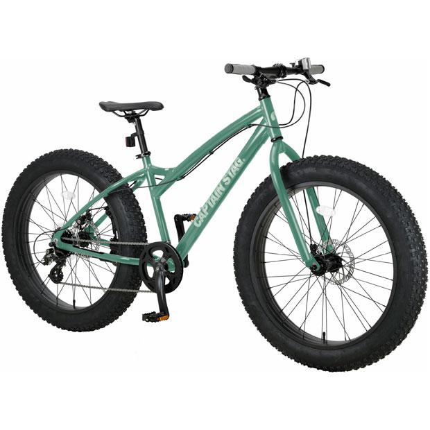 マウンテンバイク CAPTAIN STAG 26インチ 3段6変速 折りたたみ 自転車