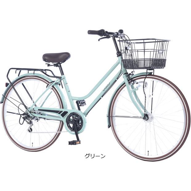 J6017　自転車　軽快車  グリーン　６段変速　27インチ J6017 自転車 軽快車 グリーン 6段変速 27インチ