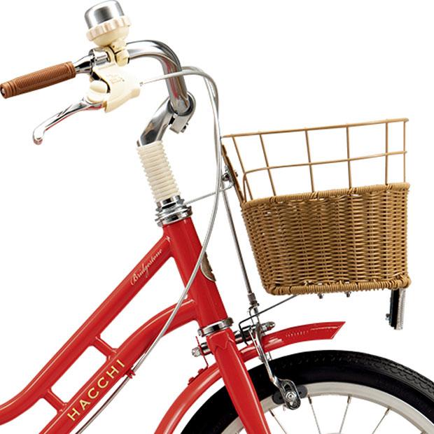 ブリヂストン　HACCI 幼児用自転車 レッド 前カゴ付き　16インチ 引き取り限定 HACCHI 子供用自転車 赤 かご付き こども用自転車