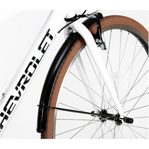 CHEVROLET クロスバイク ホワイト ECJOY!】 ジック CHEVROLET(シボレー) アルミ製 700C シマノ6段