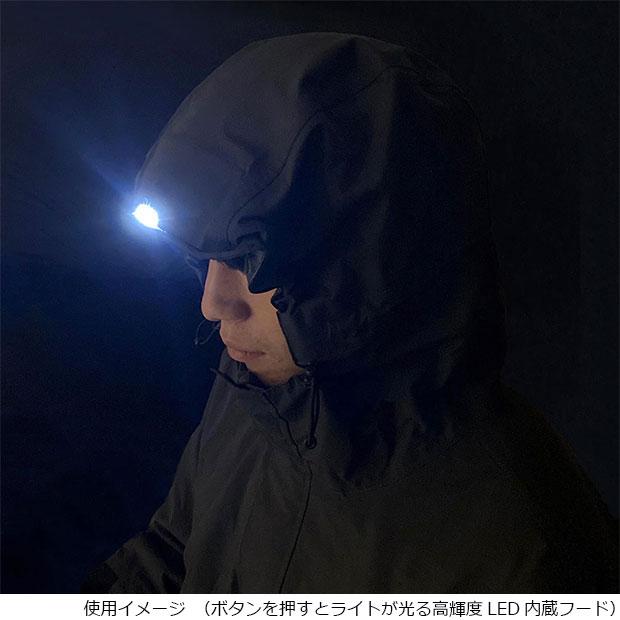 5/30-6/1はボーナスストア+5％「送料無料」「ハマー」HM-W10 LED超はっ水透湿防水ストレッチコート レインウェア | HUMMER | 08
