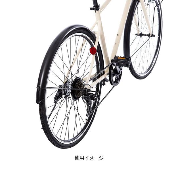 「クリーム」アルミフェンダーセット700 c（cross用）泥よけ フェンダー 前後セット | ブランド登録なし | 03