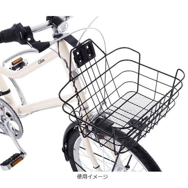 シティサイクル ホワイト フロントバスケット付き クリーム」小径車フロントバスケット（CS20、mini用）フロント