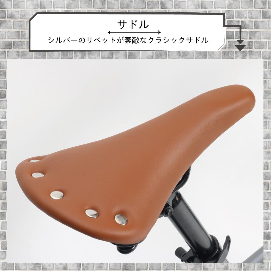 クロスバイク 折りたたみ シマノ製6段変速 おしゃれな茶色パーツ