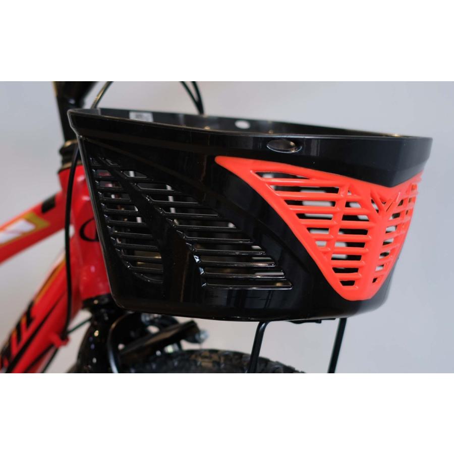 【取引終了】SHIMANO Jr.MTB GLEN 24インチ 6段変速ギア 赤 暗くなったら自動点灯ジュニアマウンテンバイク 24インチ6段変速
