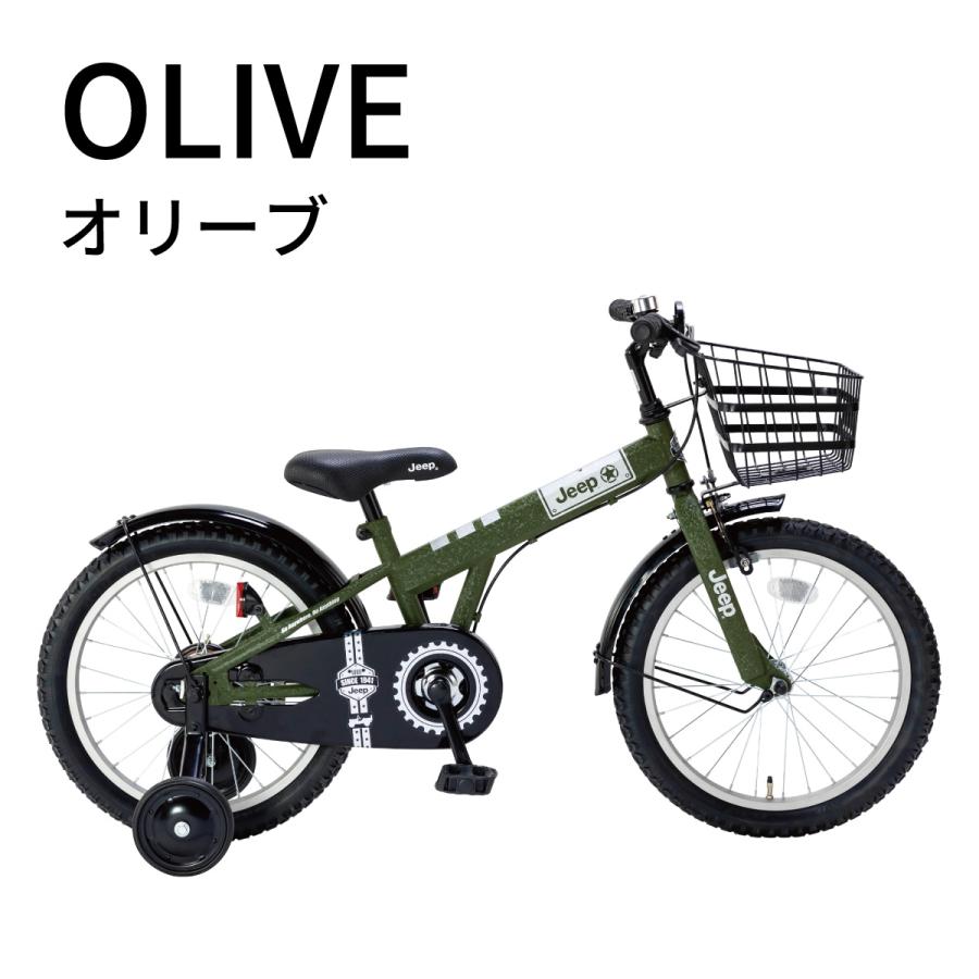 JEEP ジープ キッズサイクル 18インチ JE-18G オリーブ レッド JEEP ジープ キッズサイクル 18インチ JE-18G オリーブ レッド