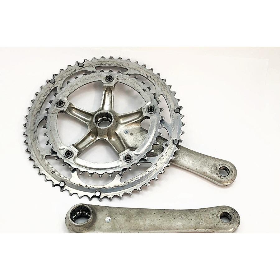 シマノ SHIMANO FC-5501 105 クランクセット 9S シルバー 53/39T シマノ SHIMANO FC-5501 105 クランクセット 9S シルバー 53/39T
