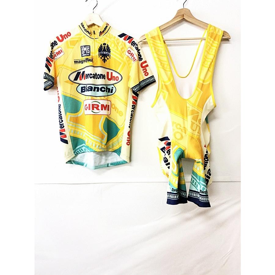 サンティーニ SMS SANTINI Mercatone UNO 復刻版半袖ジャージ,ビブ 