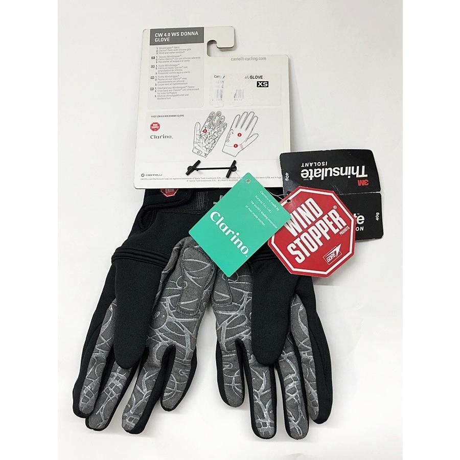 未使用 カステリ CASTELLI CW4.0 WS DONNA GLOVE 裏起毛 冬用フル 