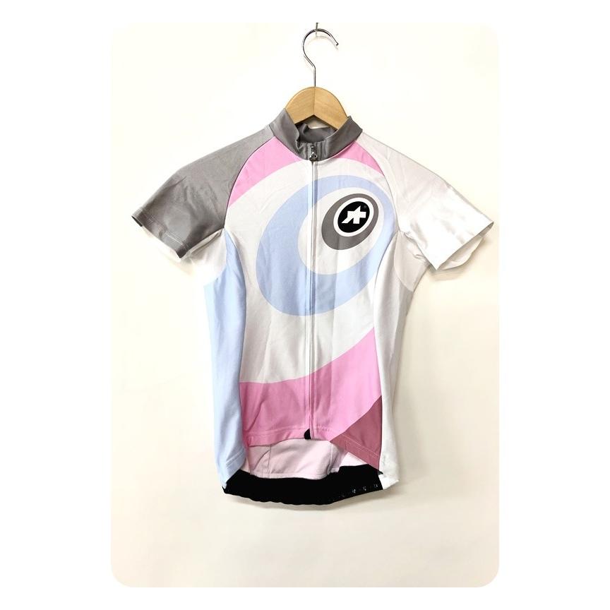 アソス ASSOS 半袖 サイクルジャージ サイズS ホワイト グレー ピンク 