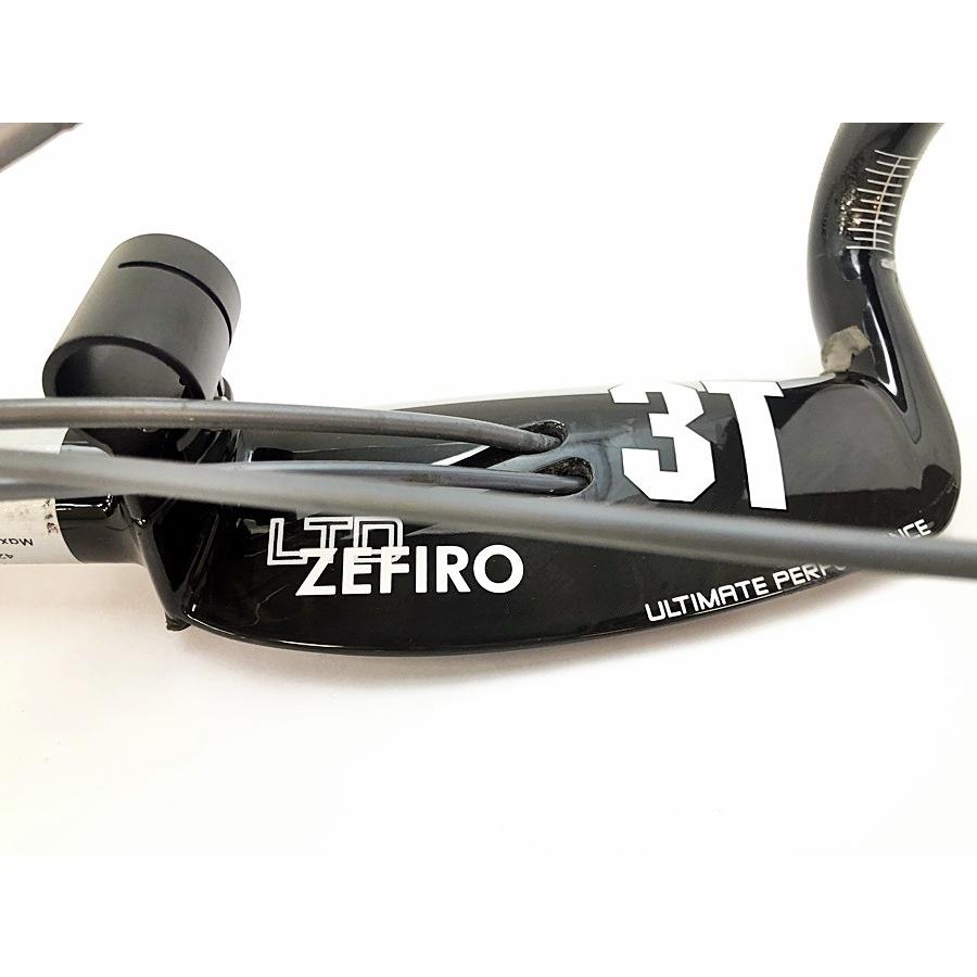 スリーティー 3T ZEFIRO LTD トライアスロン TT エアロバー ドロップハンドル ブラック 420mm/31.8mm