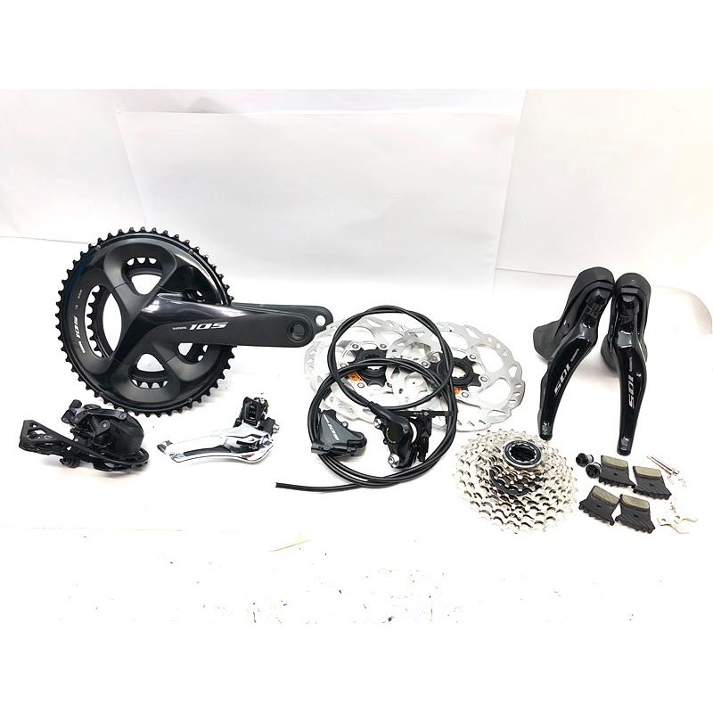 美品 シマノ SHIMANO 105 R7020系 コンポセット ブラック ディスク ST