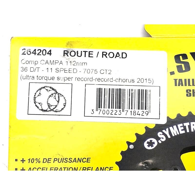 O,SYMETRIC ROAD RACING Campa 2015 4bolt チェーンリング インナー 