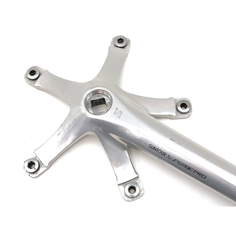 Suntour Superbe Pro NJS クランクセット (165mm) SUNTOUR SUPERBE PRO NJS ピストクランク165mm 競輪