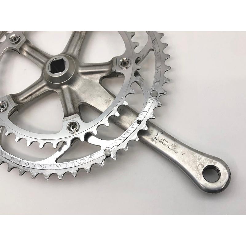 シマノ SHIMANO デュラエース FC-7410 DURA-ACE クランク シルバー ヴィンテージ 170mm 52/39 四角テーパー