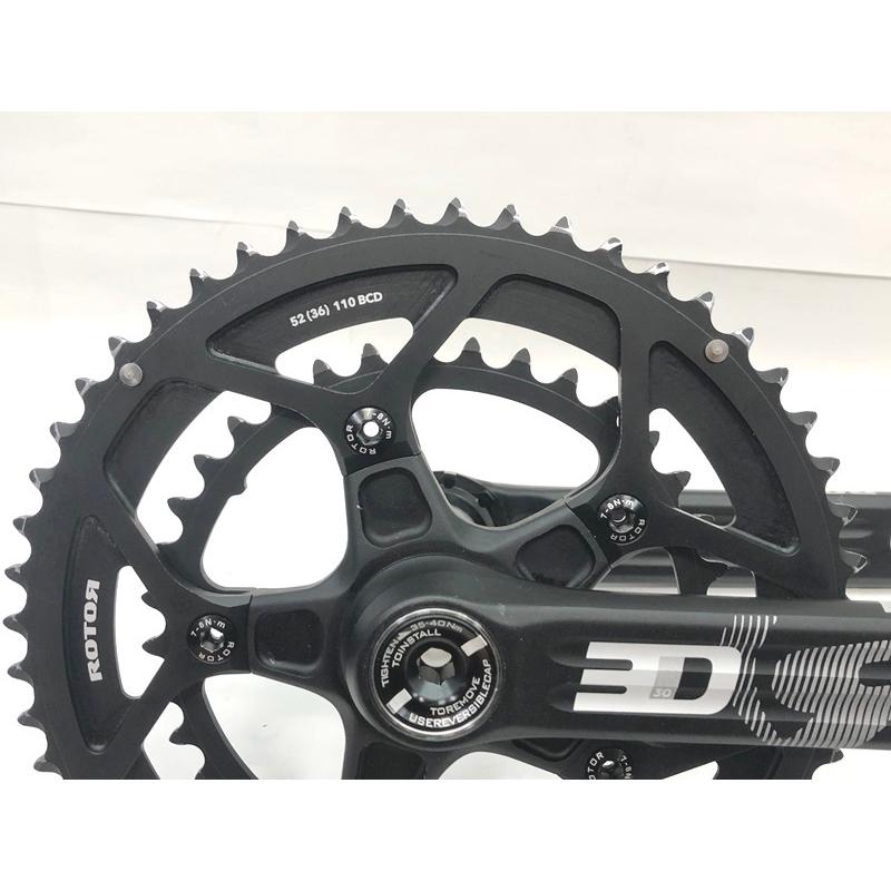 ローター ROTOR 3D30 noQチェーンリング クランク 170mm 52/36 ローター ROTOR 3D30 noQチェーンリング クランク 170mm 52/36