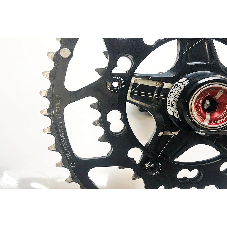 ローター ROTOR 3D+ Q-RINGS クランク 楕円チェーンリング ローター ROTOR 3D+ Q-RINGS クランク 楕円チェーンリング
