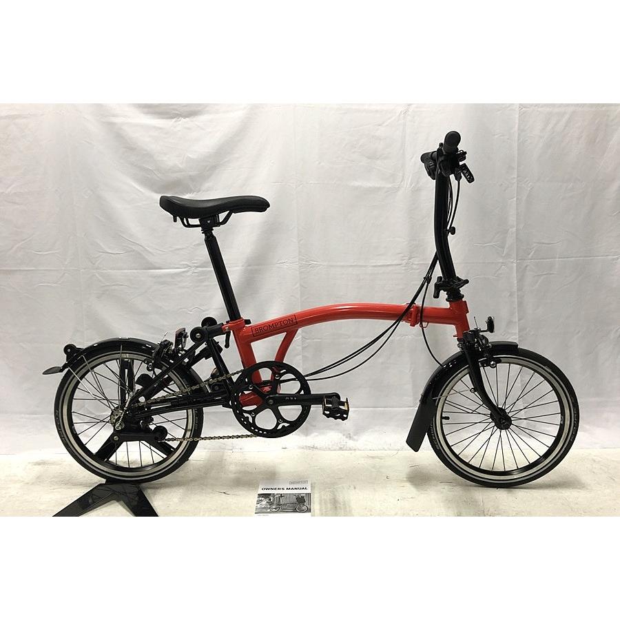 BROMPTON 折りたたみ自転車 3段変速　レッド BROMPTON 折りたたみ自転車 3段変速レッド