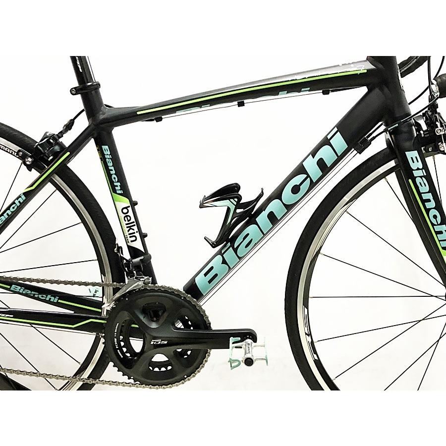 美品 ビアンキ BIANCHI ニローネ7 チーム VIA NIRONE7 TEAM 105 2015年モデル ロードバイク 50サイズ BK（ベルキン チームカラー)｜cycleparadise｜03