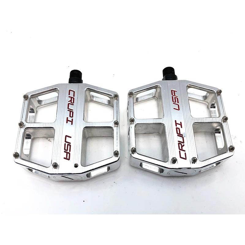 美品 クルッピ CRUPI フラットペダル アルミ シルバー : CYCLE 美品 クルッピ CRUPI フラットペダル アルミ シルバー : CYCLE