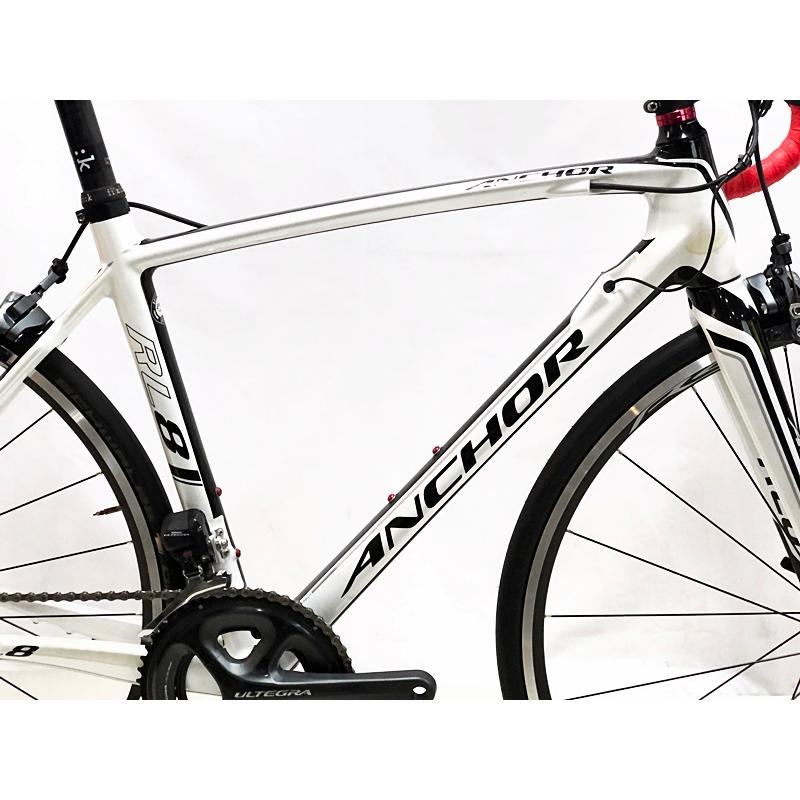 アンカー ANCHOR アールエルエイト RL8 ULTEGRA 電動Di2 2013年モデル カーボンロードバイク 480サイズ レーシングホワイト｜cycleparadise｜03